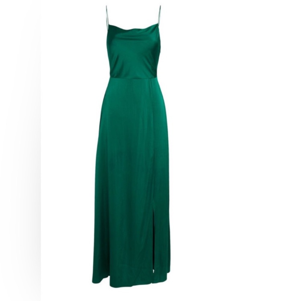 INTERMIX Emerald Green 💯 Silk Dress